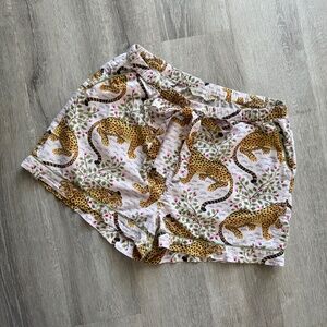 PRINTFRESH Women’s Blush P.J. Shorts in Bagheera Print Size Medium